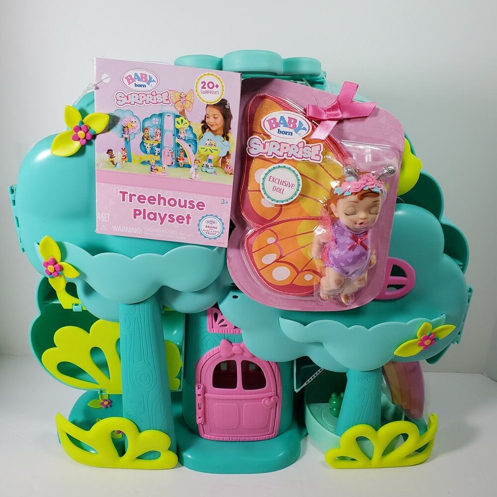 Baby Born Surprise Treehouse Playset 20+ Surprises & Exclusive Butterfly Doll